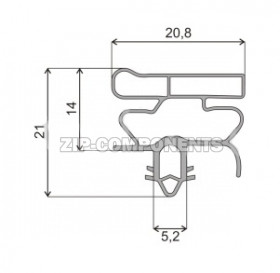 Уплотнитель 560x700 холодильника Bosch профиль ОМ
