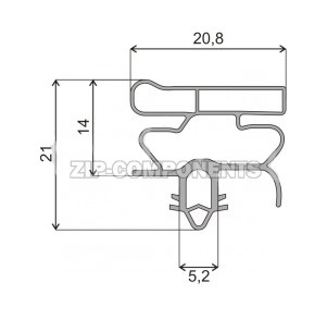 Уплотнитель 560x700 холодильника Bosch профиль ОМ
